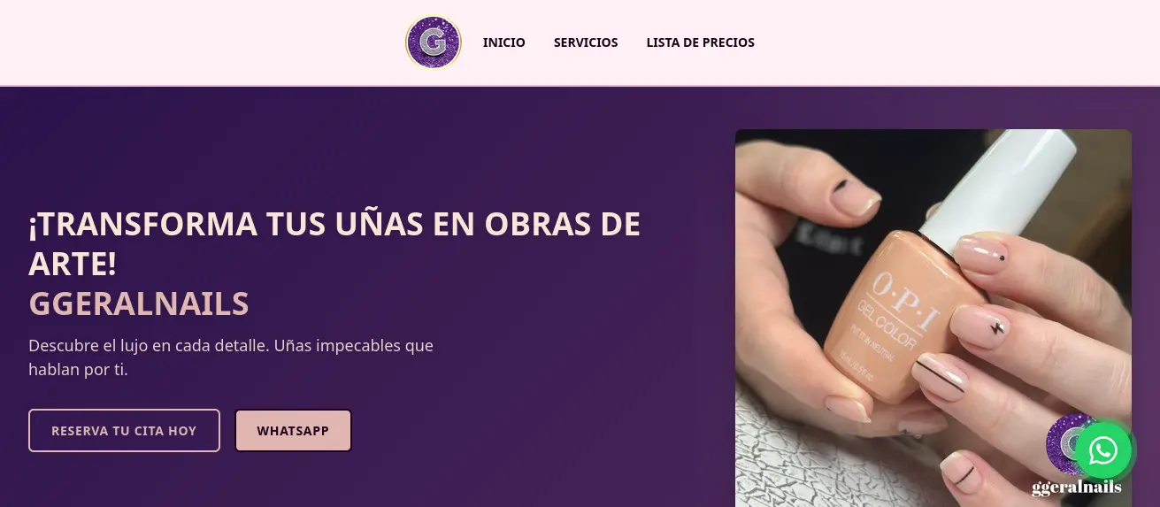 Sitio web para ggeralnails